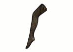 Double Colored Ladies Fishnet Tights With Big Leaves Jacquard