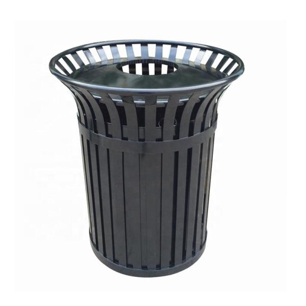 Sustainable Outdoor Trash Cans Surface Mounted With Sandblasting Zinc Spraying