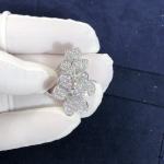 Van Cleef & Arpels 18k White Gold Frivole Between The Finger Ring Natural Vs