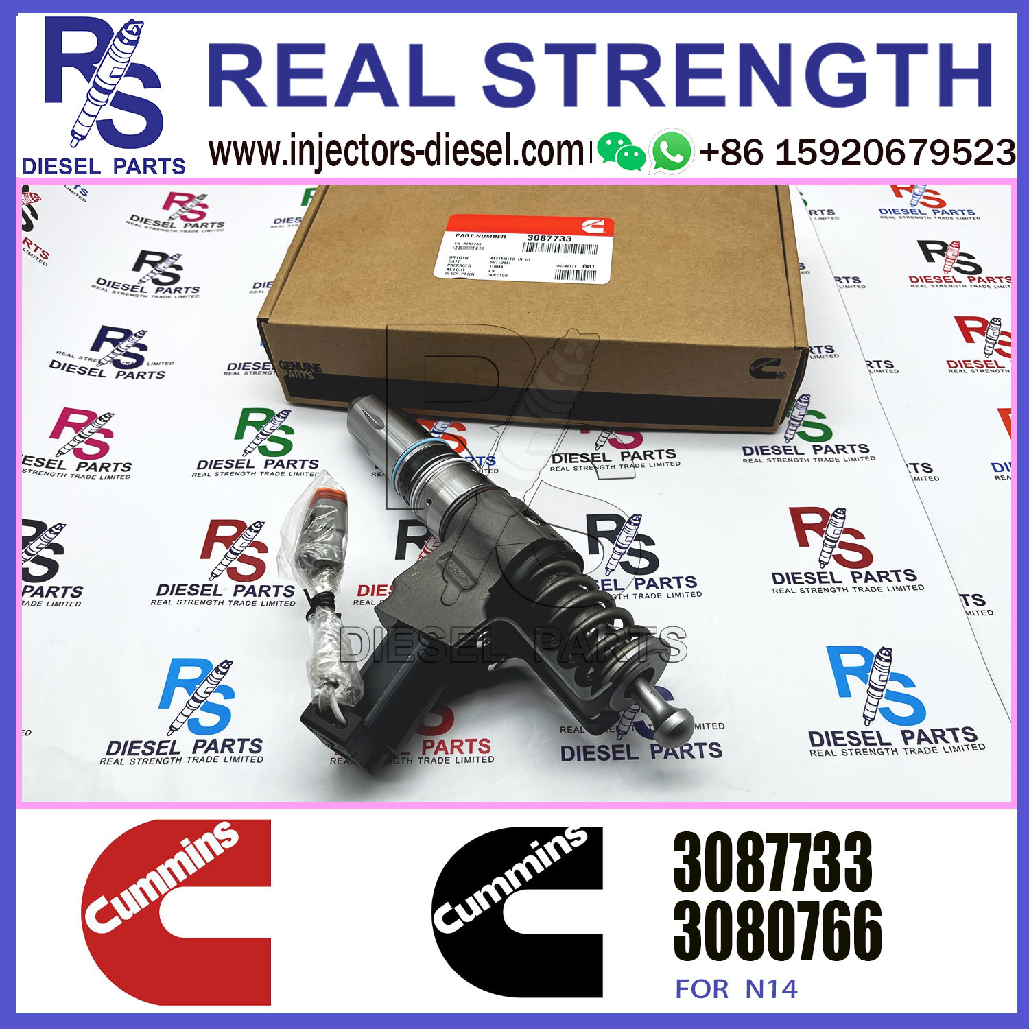 Engine Diesel Fuel Injector 3411759 3087560 3087733