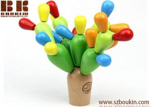 China Wooden Bulbous Cactus Dismounting on-u-mind educational Blocks Toy on sale
