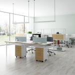 Four-Person Working Position with Movable Auxiliary Cabinet Customization