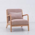 Mail Packing Solid Wood Frame Comfy Fabric Seat Lazy Single Sofa Chair for