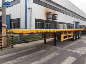 Wholesale 1600mm Flat Bed Trailer For 20FT 40FT Container Transport from china suppliers