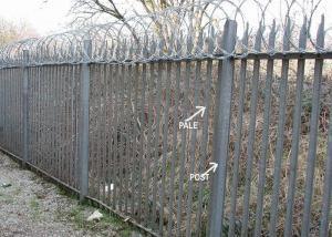 China Beautiful Steel Palisade Fencing Powder Coated Park Guardrail Palisade on sale