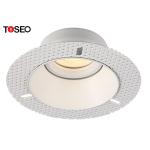 White Recessed Trimless Downlight Fixture 7 Watt Gu10 IP20 2 Year Warranty