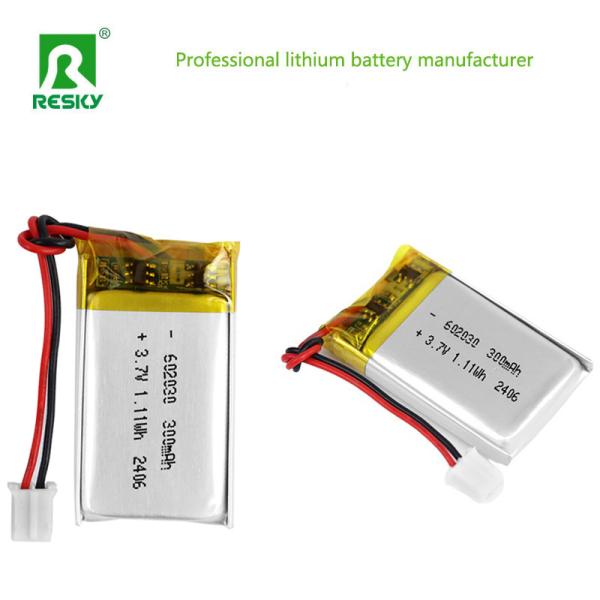 Rechargeable Li-Polymer LP602030 3.7v 300mAh 1.11wh Battery Cell For Smart Wearables