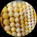Gemstone Round Shape Beads Yellow Blue Weathered Agate Loose Strands for DIY
