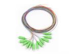 12 Colors 0.9mm SC / APC Connector Single Mode Fiber Optical Pigtail