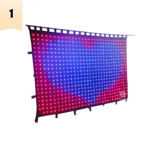 Wholesale 4*6m Dmx Remote Control Led Video Cloth Wedding Club Decoration Curtain Backdrop from china suppliers