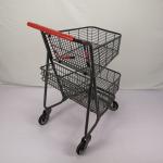 Three Baskets Lightweight Supermarket Shopping Cart 80L American Style