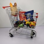 210L Big Basket Supermarket Trolley Cart Customizable With 5" TPU / TPR Caster