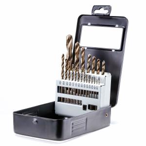 Wholesale Cobalt Coated 21pcs HSS Twist Drill Bit Set For Metal / Iron / Stainless Steel from china suppliers