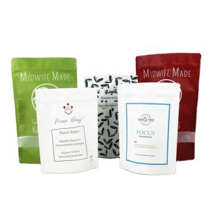 Wholesale Biodegradable Customized Logo 100g 250g Tea Coffee Dry Fruit Packaging Bag RecyclableStand Up Pouch from china suppliers