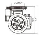 2300W Diameter 300MM AGV Wheel Motor Drive Horizontal Two-Wheel Planetary Series