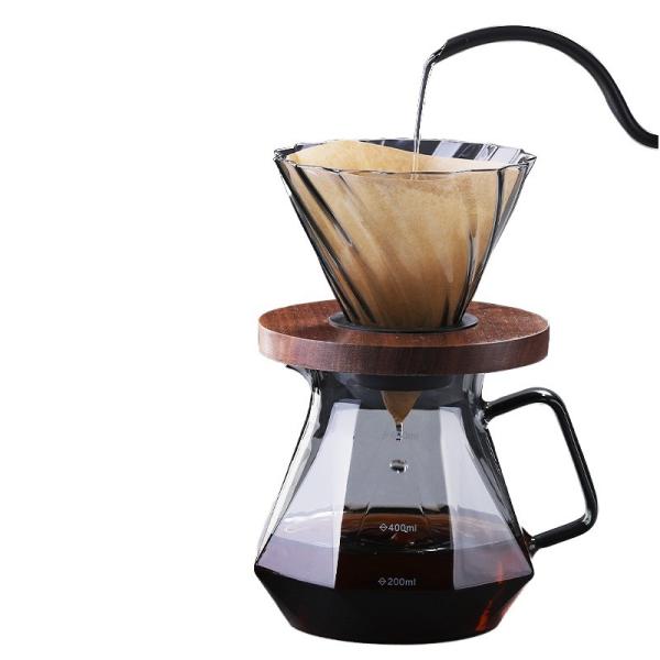 Metal Type Borosilicate Glass Espresso Coffee Server for Eco-friendly Heat