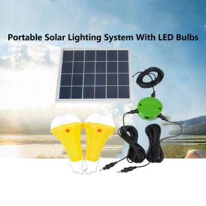 Wholesale 2pcs*3W Portable Solar Bulbs For Home Outdoor Camping Lighting System from china suppliers