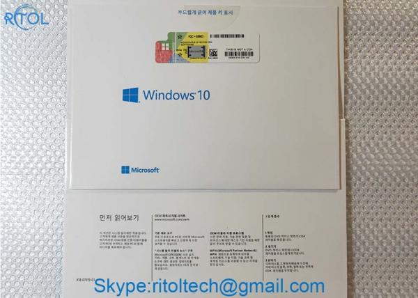 Quality Multi Language Windows 10 Product Key Sticker Professional 64 Bit OEM FPP License for sale