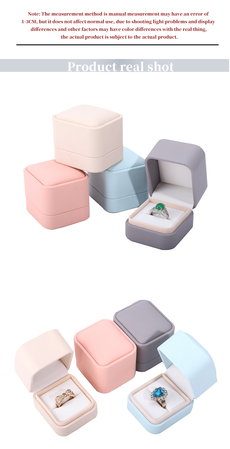 Custom Logo Jewelry Package PU Leather Box for Earrings Bracelets Necklaces and Rings