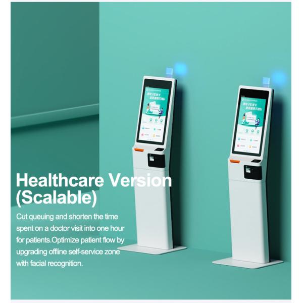 80mm Printer Self Checkout Kiosk Floor Standing For Supermarket Retail