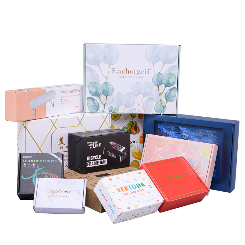 Custom Size Flat Packed Shipping Mailer Box Three Layer Corrugated Underwear Clothing