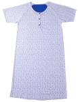 Round Neck Womens Button Front Nightgown , Simple Womens Long T Shirt Nightgown