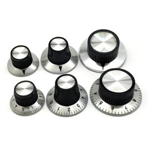 Wholesale Silver Aluminum Knob 37mm Diameter With Number 0-10 Shaft Hole 6.4MM Knob from china suppliers