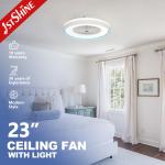4000K 6500K Pink Girls Room Ceiling Fan Ceiling Mounted Fan With Remote