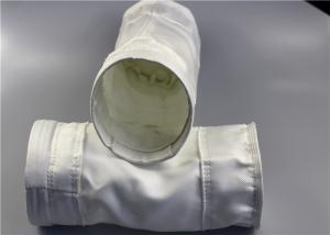 Dust Peeling Fiberglass Filter Bag Low Power Consumption Size Stable Plain Weave Texture