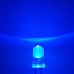 5mm Blue Color 460-470nm 500-1000mcd Round Clear Lens Candle Flickering Flashing