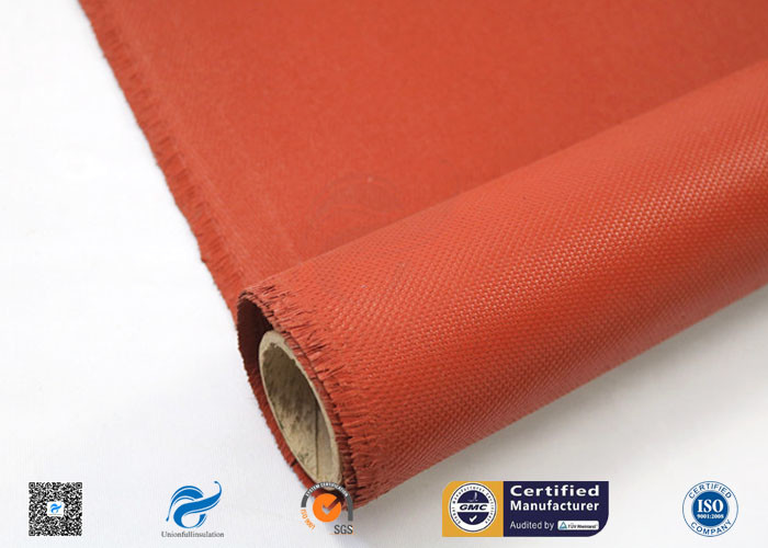 Insulation Fireproof Silicone Coated Glass Fabric , Silicone Impregnated Fabric