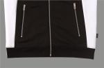 Sports Color Matching Mens Zip Front Hoodie 100% Polyester