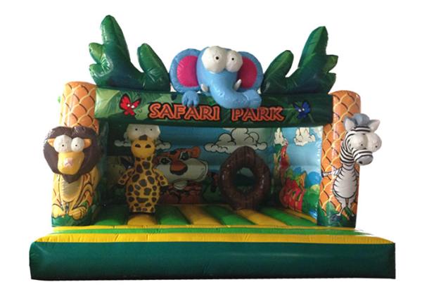 Hot sale inflatable safari park bouncer / elephant inflatable bouncer on sale