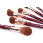 12pcs Three Concave Synthetic Hair Makeup Brush With Wooden Handle