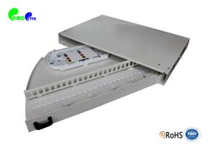 Wholesale 1U 24 Ports Optical Fiber Distribution Frame Rack Mounted Side Pull Grey Color from china suppliers