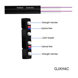 Wholesale 3.1*2.0mm FRP Strength Member FTTH Indoor LSZH Fiber Optic Cable from china suppliers