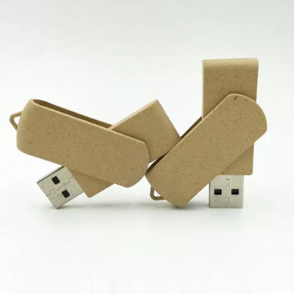 Eco Friendly Swivel Degradable Wooden USB flash Drive 16Gb With Compostable