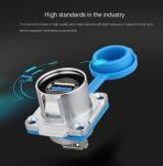 Customize Length Wire Soldering USB 2.0/3.0 Female Panel Mount Waterproof