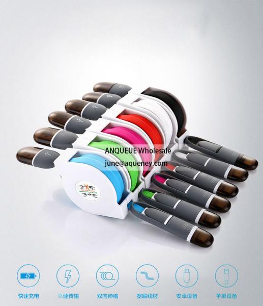 Quality Retractable light usb cable USB Sync date Charge Cable for Samsung , iPhone for sale