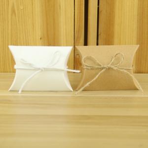Wholesale Biodegradable Bow Tie 250g Double Kraft Paper Food Pillow Box from china suppliers