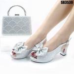 Supoo Good quality Italian ladies shoes matching bags leather african wedding