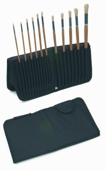Foldable Paint Brush Case Holder Organizers , Easel Brush Holder For Writing