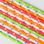 FDA Dot Printing Stripe Paper Straw For Takeaway Food Services
