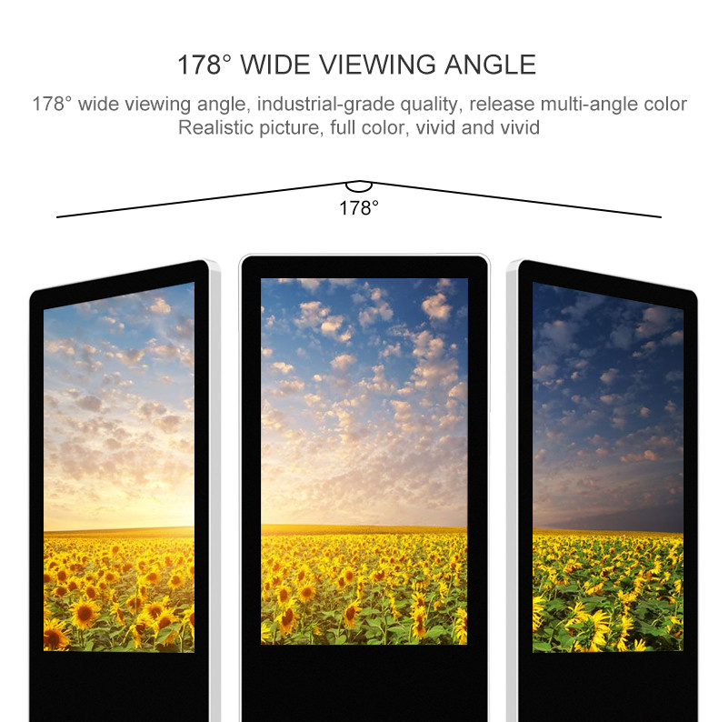 43 "48" 55 "65" Vertical Free Standing Digital Signage Indoor