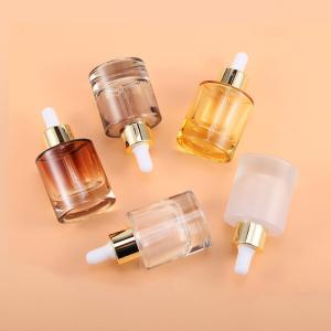 Wholesale Glass Cylinder Dropper Bottle 15ml 30ml 40ml And 50ml With White Cap Thickness Base from china suppliers