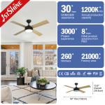 1stshine Home Office LED Ceiling Fan with Thin Wood Blades and Remote 1stshine