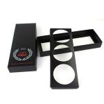 Foldable 3 Pack Lip Balm Packaging Box Black Holder Cosmetic Jar With Cardboard