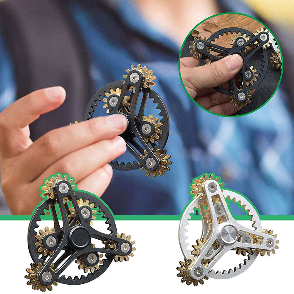 Pure Copper Planetary Gear Linkage Hand Spinner Relieve Stress and Anxiety for Adults