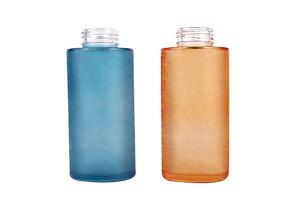 Wholesale Refillable Frosted Glass Lotion Bottles Empty Cosmetic Bottles With Wooden Cover And Pump from china suppliers