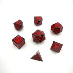 For Sale Metal Game Dice Set Black Nickle Plating with Red Color